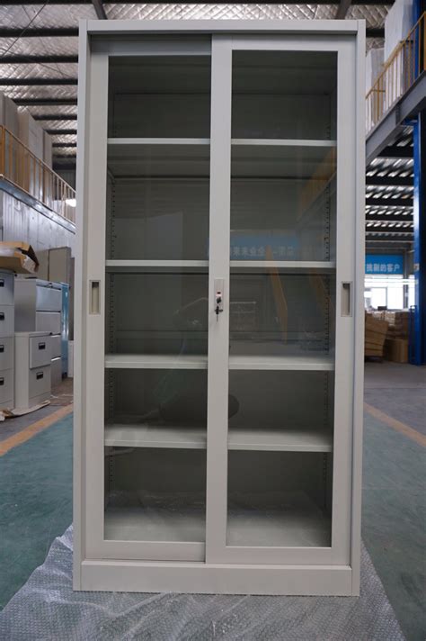 Steel Cabinet with Glass Door, Sliding Door